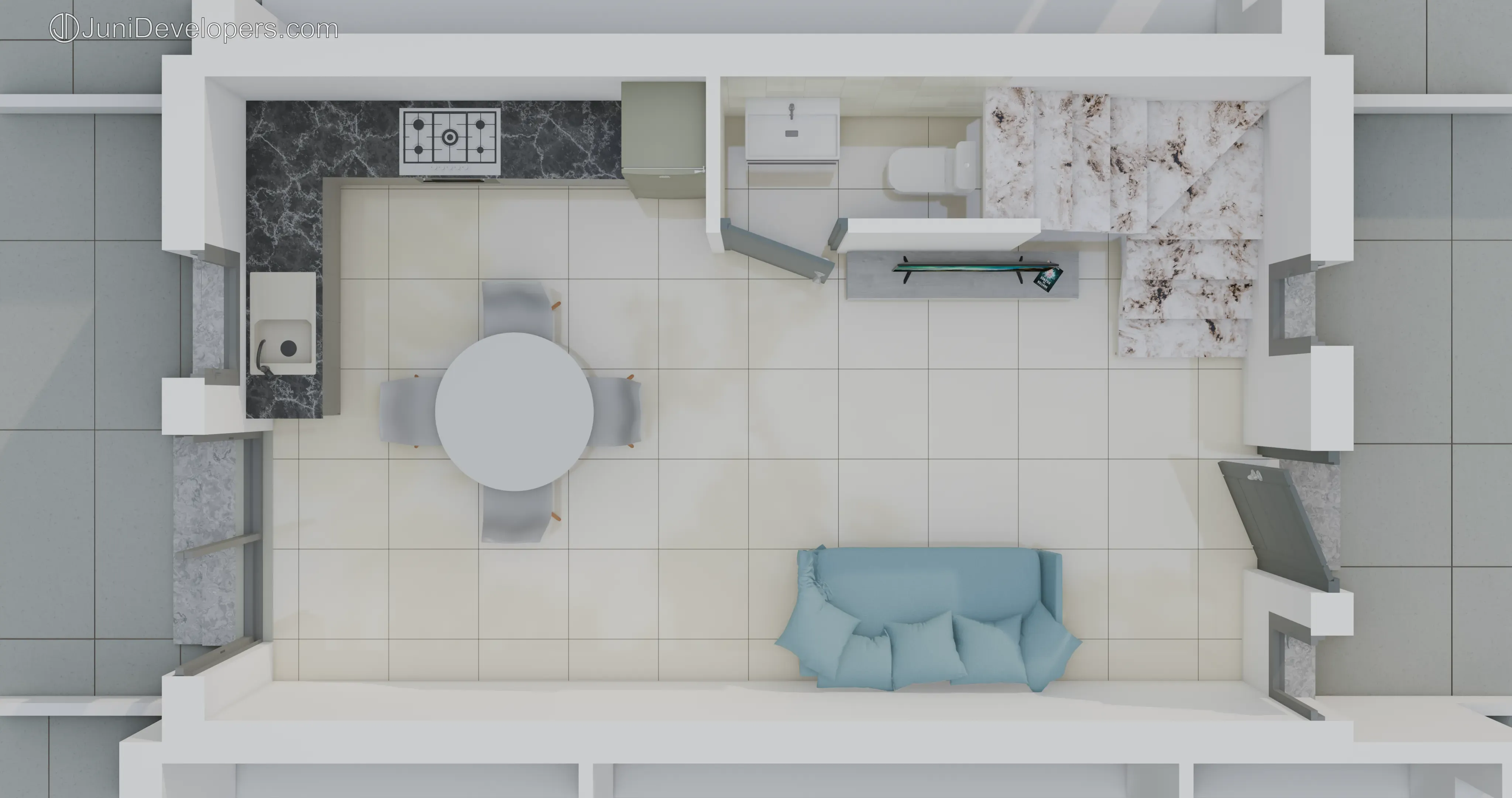 Maisonette No. 2, ground floor plan